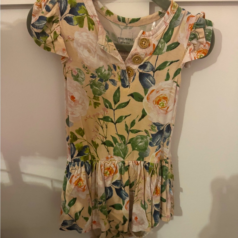 Posh Peanut, floral twirl in 12-18 months